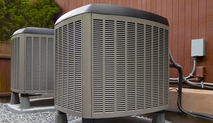 HVAC system installed outdoor