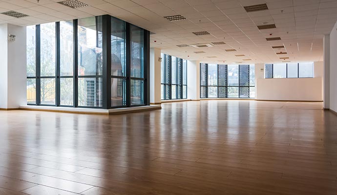 Clean and bright wooden floor