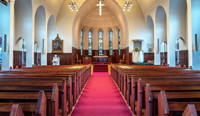 Clean church interior