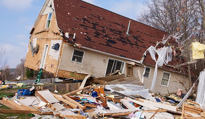 house damaged in storm