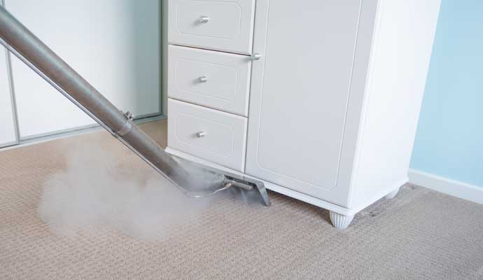 Professional carpet cleaning With a steam cleaner