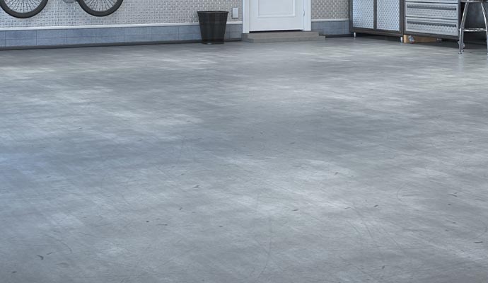 Clean concrete floor