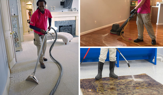 Collage of carpet, floor, rug cleaning.